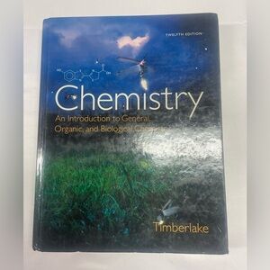 Timberlake Chemistry Textbook, good condition. No writing that I’ve seen.